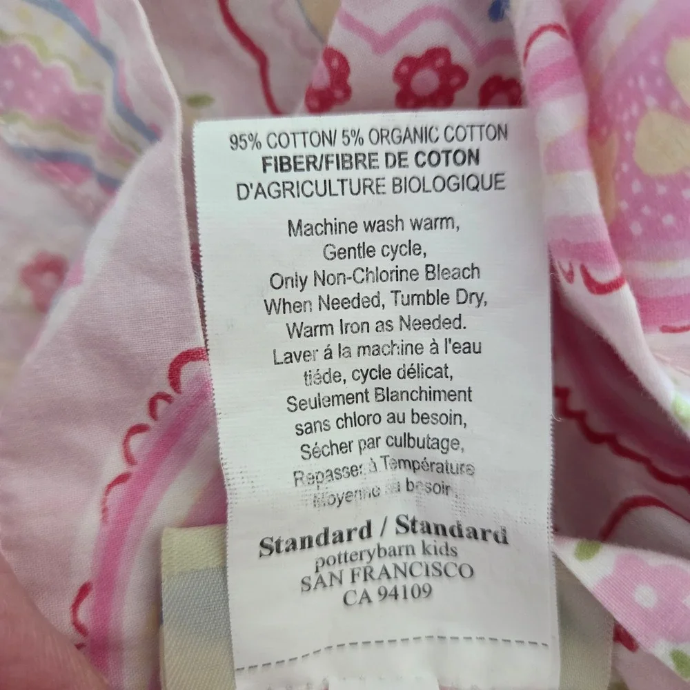Pottery‎ Barn Kids Duvet Cover Pink Paisley Sham & pillowcase set Cotton Twin Sz